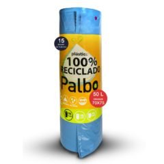 PALBO BOLSA DE BASURA 50 LITROS 15 UNIDADES