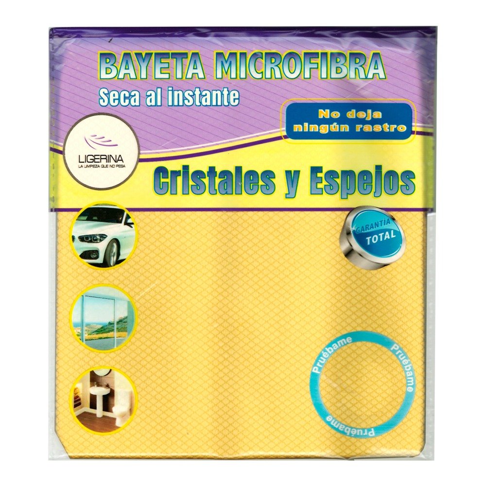 BAYETA MICROFIBRA ESPECIAL CRISTALES Y ESPEJOS